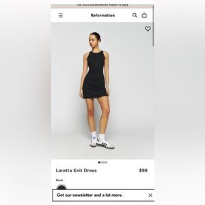 NWT Reformation Loretta Rib Knit Dress SZ M